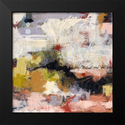 Dazzle Black Modern Wood Framed Art Print by Nickell, Linda