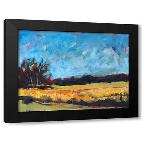 On The Road Black Modern Wood Framed Art Print with Double Matting by Nickell, Linda