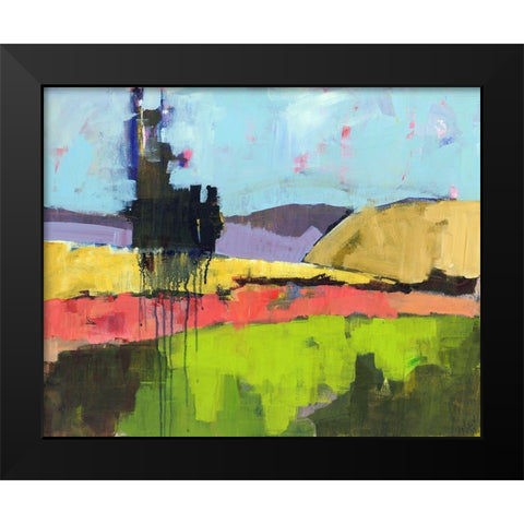 Untitled Landscape Black Modern Wood Framed Art Print by Nickell, Linda