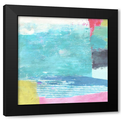Beach Ball No. 1 Black Modern Wood Framed Art Print by Nicoll, Suzanne