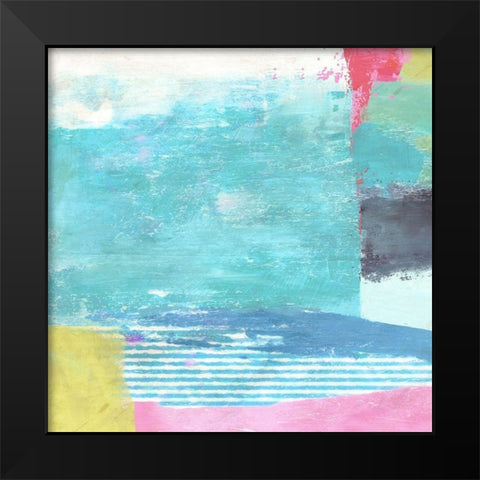 Beach Ball No. 1 Black Modern Wood Framed Art Print by Nicoll, Suzanne