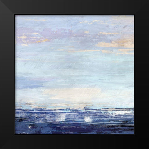 Blue Wave No. 1 Black Modern Wood Framed Art Print by Nicoll, Suzanne