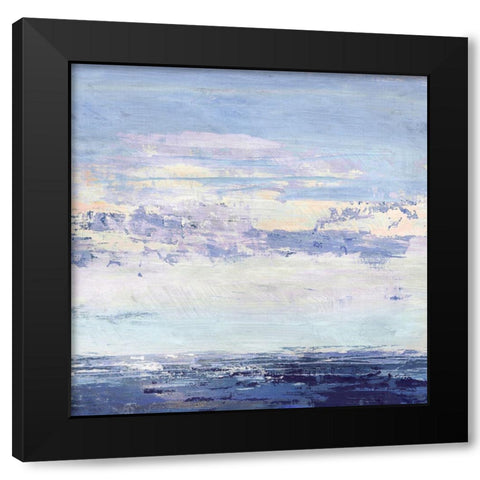 Blue Wave No. 2 Black Modern Wood Framed Art Print by Nicoll, Suzanne