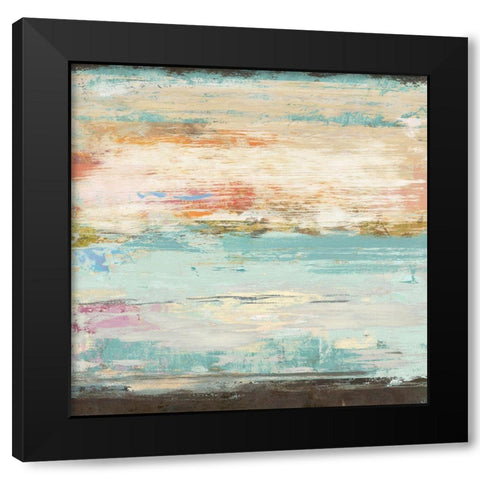 Oasis Black Modern Wood Framed Art Print with Double Matting by Nicoll, Suzanne