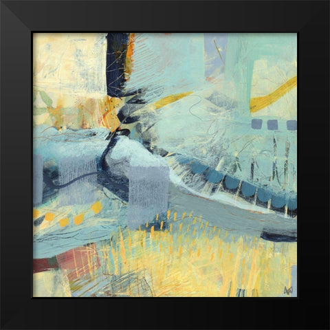 Stream Black Modern Wood Framed Art Print by Nemcosky, Ann Thompson
