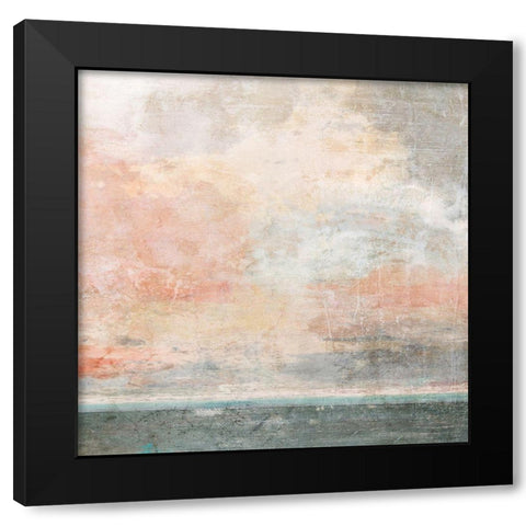 Grey Sea Black Modern Wood Framed Art Print with Double Matting by Nicoll, Suzanne