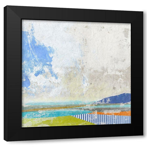 Capri Black Modern Wood Framed Art Print with Double Matting by Nicoll, Suzanne