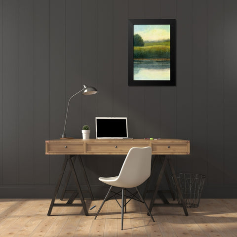 Riverbank 1 Black Modern Wood Framed Art Print by Nicoll, Suzanne