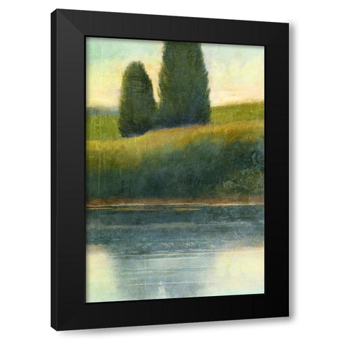 Riverbank 2 Black Modern Wood Framed Art Print with Double Matting by Nicoll, Suzanne