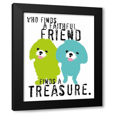 A Faithful Friend Black Modern Wood Framed Art Print by Oliphant, Ginger