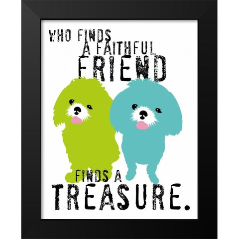 A Faithful Friend Black Modern Wood Framed Art Print by Oliphant, Ginger