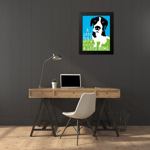 A Good Dog Black Modern Wood Framed Art Print by Oliphant, Ginger