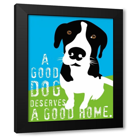 A Good Dog Black Modern Wood Framed Art Print by Oliphant, Ginger
