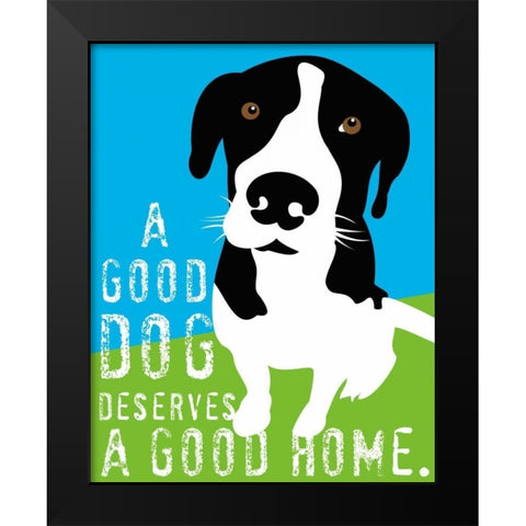 A Good Dog Black Modern Wood Framed Art Print by Oliphant, Ginger