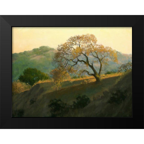 Buckeye Glow Black Modern Wood Framed Art Print by OLeary, Kathy