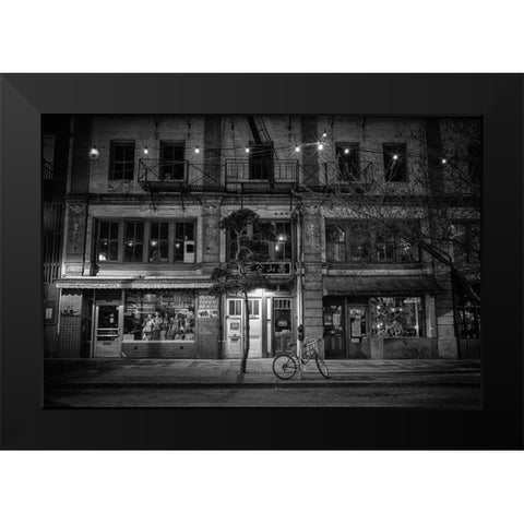 Chinatown (Victoria) Black Modern Wood Framed Art Print by Oldford, Tim