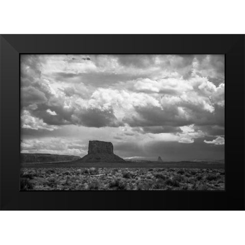 Monument Valley Black Modern Wood Framed Art Print by Oldford, Tim