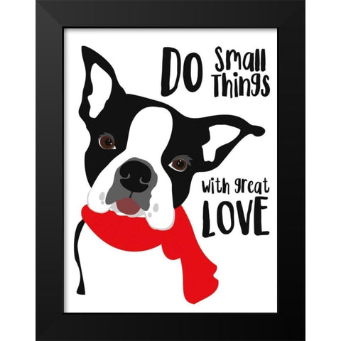 Do Small Things with Great Love Black Modern Wood Framed Art Print by Oliphant, Ginger