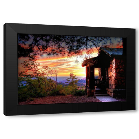 Grand Canyon Cabin Black Modern Wood Framed Art Print by Oldford, Tim
