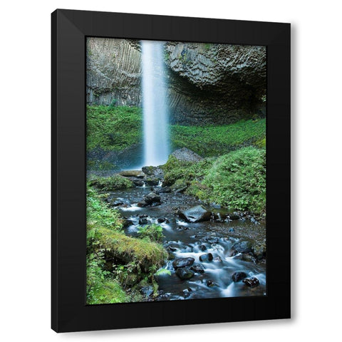 Oregon Waterfall Black Modern Wood Framed Art Print by Oldford, Tim