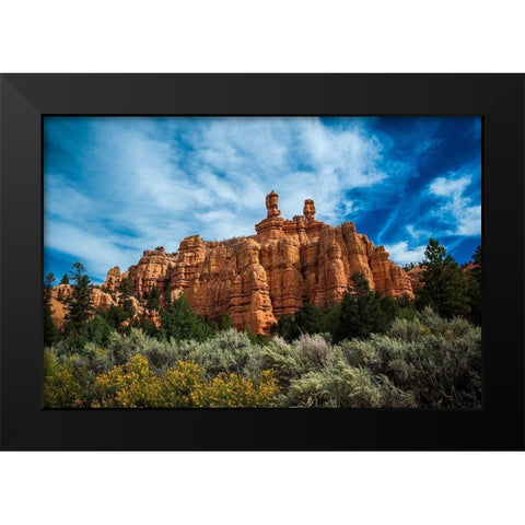 Red Canyon Black Modern Wood Framed Art Print by Oldford, Tim