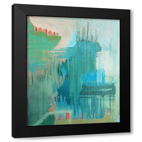 Substance Black Modern Wood Framed Art Print by ONeill, Carolyn
