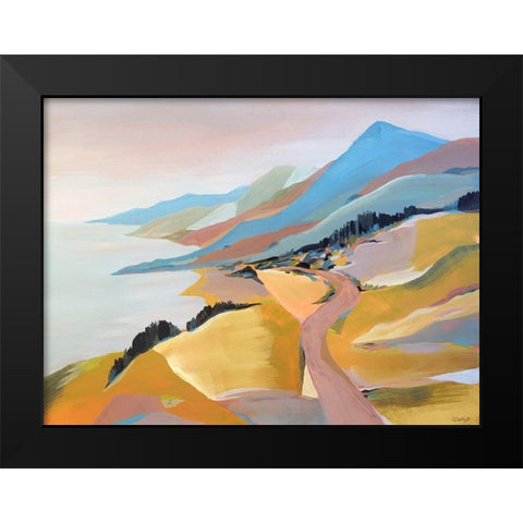 Monterey to The Sea Black Modern Wood Framed Art Print by Oswald, Pete