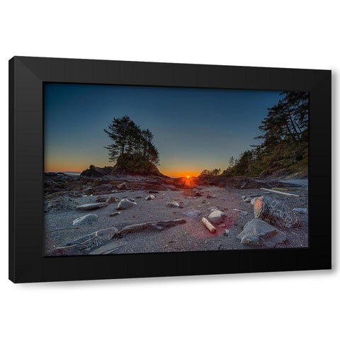 Westcoast Sunset Black Modern Wood Framed Art Print with Double Matting by Oldford, Tim