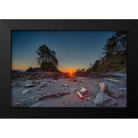 Westcoast Sunset Black Modern Wood Framed Art Print by Oldford, Tim