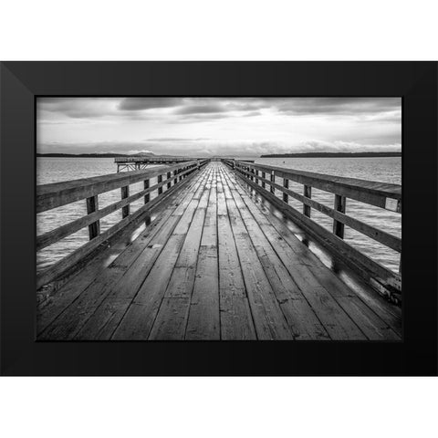Sidney Pier Black Modern Wood Framed Art Print by Oldford, Tim