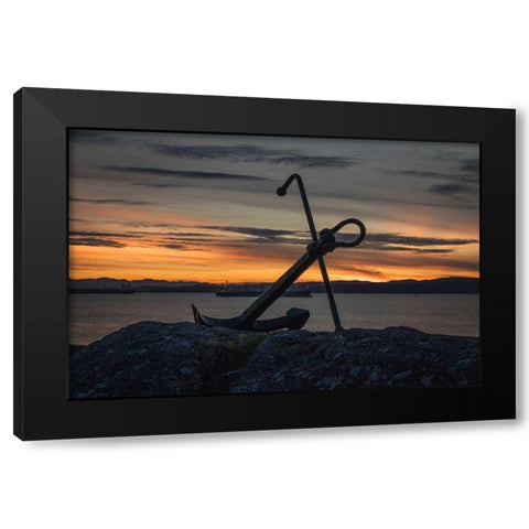 Anchor Black Modern Wood Framed Art Print with Double Matting by Oldford, Tim
