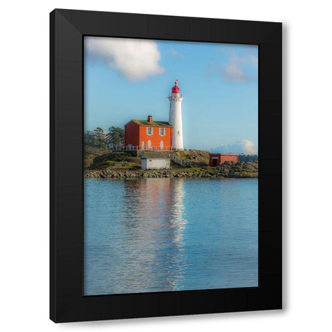 Lighthouse Reflection Black Modern Wood Framed Art Print by Oldford, Tim