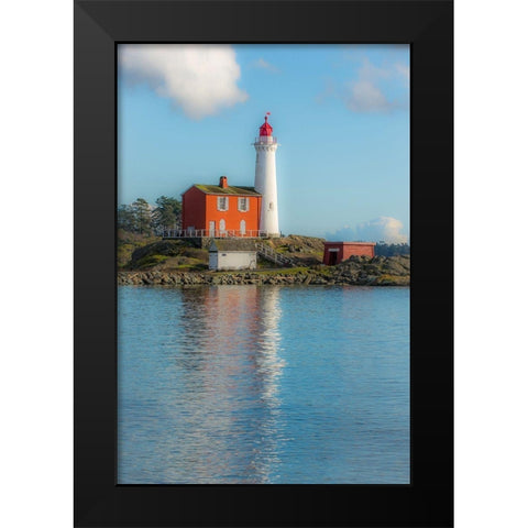 Lighthouse Reflection Black Modern Wood Framed Art Print by Oldford, Tim