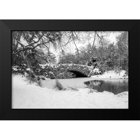 Stone Bridge Black Modern Wood Framed Art Print by Oldford, Tim