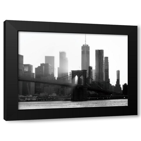 New York 1 Black Modern Wood Framed Art Print with Double Matting by Okula, Carina