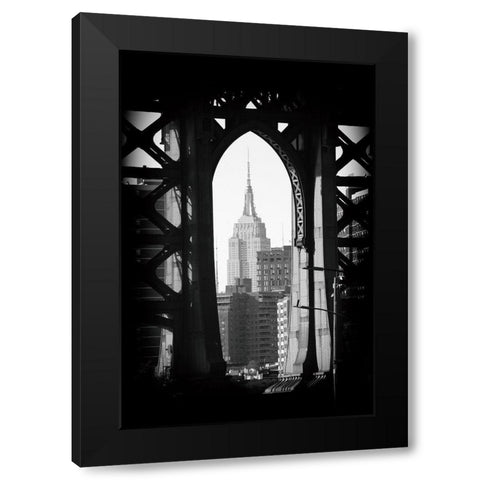 New York 2 Black Modern Wood Framed Art Print with Double Matting by Okula, Carina