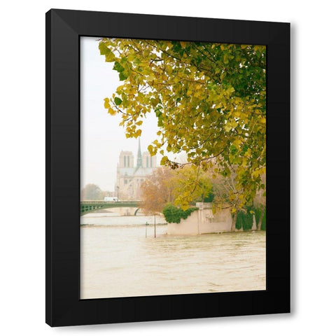 Notre Dame 2 Black Modern Wood Framed Art Print by Okula, Carina