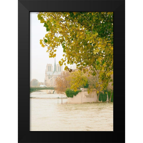 Notre Dame 2 Black Modern Wood Framed Art Print by Okula, Carina