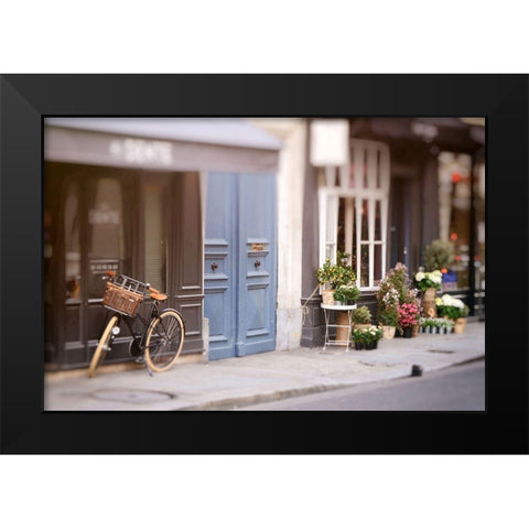 Paris Black Modern Wood Framed Art Print by Okula, Carina