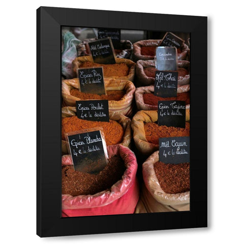 French Market No. 2 Black Modern Wood Framed Art Print with Double Matting by Okula, Carina