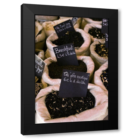 French Market No. 3 Black Modern Wood Framed Art Print with Double Matting by Okula, Carina