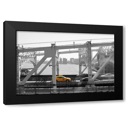New York Black Modern Wood Framed Art Print with Double Matting by Okula, Carina