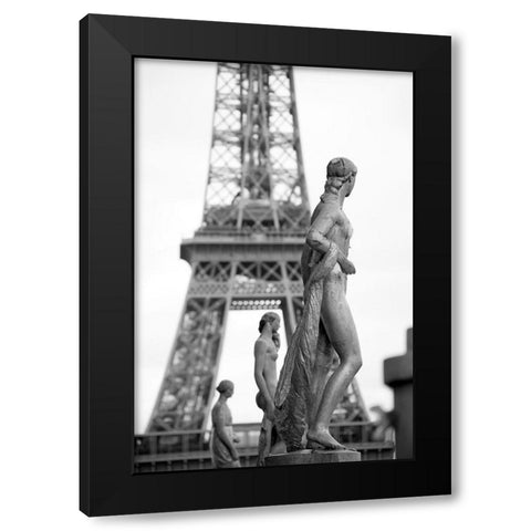 Paris No. 1 Black Modern Wood Framed Art Print by Okula, Carina