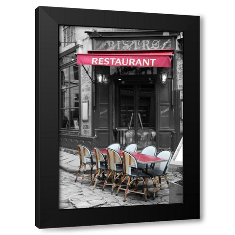 Paris No. 5 Black Modern Wood Framed Art Print by Okula, Carina