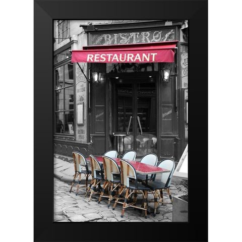 Paris No. 5 Black Modern Wood Framed Art Print by Okula, Carina