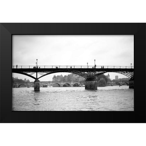 Paris No. 7 Black Modern Wood Framed Art Print by Okula, Carina