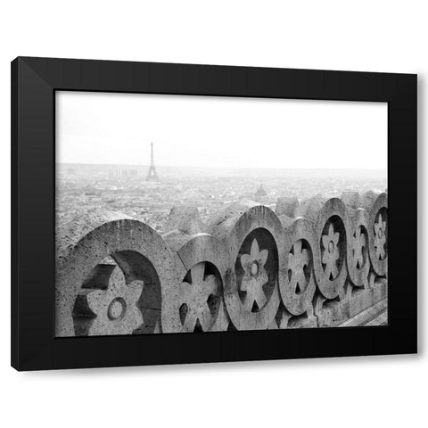 Paris No. 8 Black Modern Wood Framed Art Print with Double Matting by Okula, Carina