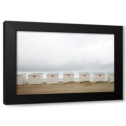 Seaside No. 1 Black Modern Wood Framed Art Print with Double Matting by Okula, Carina