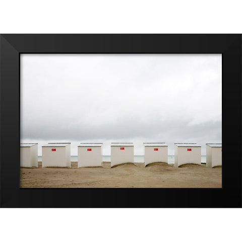 Seaside No. 1 Black Modern Wood Framed Art Print by Okula, Carina