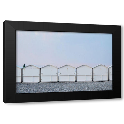 Seaside No. 2 Black Modern Wood Framed Art Print with Double Matting by Okula, Carina